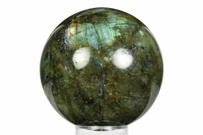 Flashy, Polished Labradorite Sphere - Great Color Play #355455